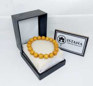 gelang kayu galih kelor serat emas benang karet