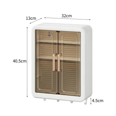 Leego Waterproof Wall-Mounted Storage Cabinet With Doors Wall Mounted Storage Bathroom&Kitchen