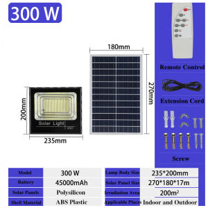 ✨READY STOCK✨Solar Light 300W lampu Solar outdoor lighting Flood Light Spotlight Waterproof Remote Control garden Light  Waterproof solar lamp