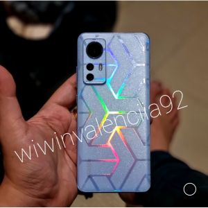 Skin Machine Rainbow 3D OPPO Reno11 11F 12 12F Reno12 10 Pro + Reno8 8-5G 8Z Reno7 7-5G 7Z Reno6 6 6Pro 5 5F 4 4F Reno 3 2 2F 10X Zoom 1 Garskin Aurora Hologram Transparent Clear Belakang Gores Jamur Motif Transformer Bahan Film Plastik Back 4G Z F 5 11