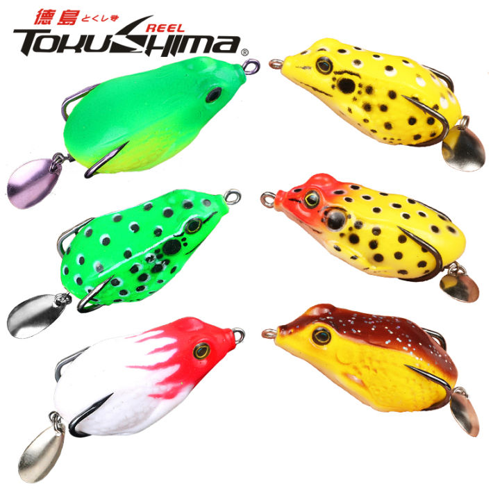 1pcs Floating Frog Lures Fishing Lures with Double Sharp Hooks