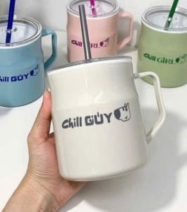 🐬Ca 2 Lớp 700ml Tân Lập Thành Ly Chill Quai Cầm Kèm Ống Hút An Toàn Tiện Lợi🐬