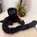 Red Ruffed Lemur Plush Soft Toy Realistic Safari Animals Stuffed Toy. 