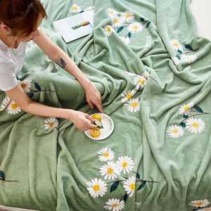 Selimut Bulu Halus Ukuran 180x200 Motif Little Daisy Dewasa Terlaris Murah Berkualitas