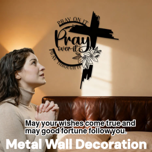 Wrought Iron Wall Art May All Your Wishes Come True Metal Wall Art Decoration Vintage Metal Cutting Craft For Home Decor