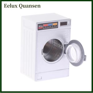 Eelux Máy giặt thu nhỏ Nhà búp bê 1:12 đồ chơi trang trí mô hình giặt đồ gia dụng