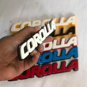 EMBLEM MOBIL COROLLA DENGAN HURUF TIMBUL 3 DIMENSI / VARIASI MOBIL