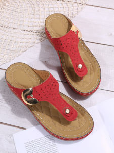 Free Shipping Plus-Size WomenS Summer New Fashion Wedge Flip-Flops For Outdoor Wear On The Beach