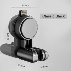 【SKIT SG】Rotatable Shower Head Holder Suction Adjustable Bracket Holder Drill Free For Baby Bath Angle Shower Stick Bidet Holder Shower Head Suction Cup Holder Support Mural Douche 360° Adjustable Plating Showerhead Holder Rail Bathroom Wall Mount