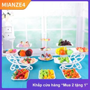 [COD] MIANZE4 1 2 chiếc đĩa bánh đứng đĩa ăn vặt bánh cupcake giỏ trái cây sáng tạo Ba Tầng