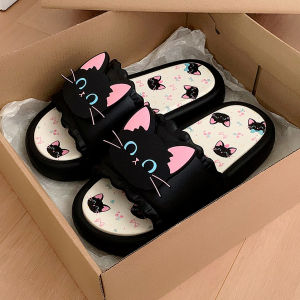 Cute Cartoon Cat WomenS Summer Indoor And Outdoor Personalized Non-Slip Bathroom Bathing CoupleS Thick-Soled Slippers