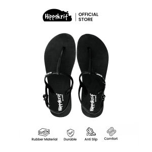 Hippokrit Sandal Jepit Tali Strappy For Ladies / Woman - Black