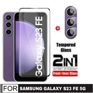 Promo Paket 2 in 1 Tempered Glass Samsung Galaxy S23 FE 5G / A05 / A05s 2023 / A14 5G / A04s 2022 Premium Screen Guard Anti Gores Kaca Full Cover