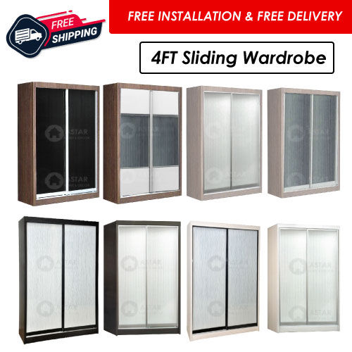 [ASTAR] Kyden Glass Door sliding wardrobe cabinet with or without ...