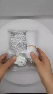 Gói của 20 Bộ ngọc trai đi qua móc khóa quà tặng với túi organza cho đám cưới Lễ Rửa Tội bên tiệc mừng bé chào đời của khách ủng hộ