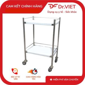 Xe đẩy inox DCG-20 - 2 tầng 30*40 (Không hộc)