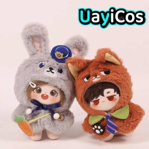 10cm Doll Clothes Fox Rabbit Carrot Cloak Suit Stuffed Plushies Plush Doll Clothes Accessories Anime Cute Figure Toy Kids Gift