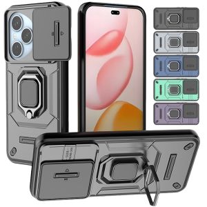 For Honor 400 Pro 5G Case Slide Camera Protection Armor Phone Cover For Honor400 Pro Honor400ProCar Magnetic Ring Holder Funda