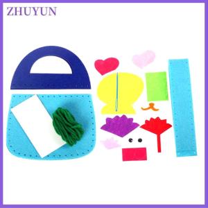 ZHUYUN 8Pcs Kids Sewing Kit DIY Felt Sewing Kits Preschool Educational Toys Craft Felt With Safety Needle For Boys Girls Beginners