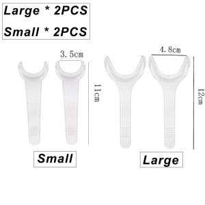 4pcs Autoclavable Dental Lip T-Shape Pressure Retractors Intraoral Cheek Orthodontic Teeth Mouth Opener for Oral Care Clinic