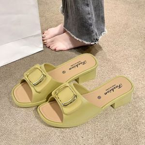 [Free Shipping] New womens versatile and fashionable summer outdoor sandals non-slip slip-on slippers Korean style wear-resistant thick-soled soft-soled