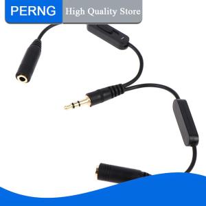 [PERNG] Tehe 1 In 2 Out 3.5mm Male To Double Mono 3.5mm Female Headphone Y Splitter Cable