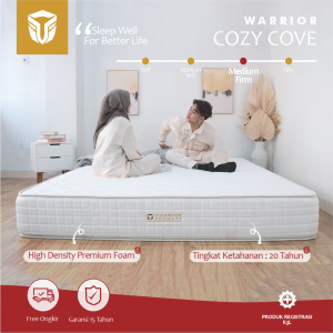 Kasur Busa WARRIOR Ukuran 180x200cm | Kasur Matras Full Busa Density 26 | Mattres in a Box | Kasur Murah | Free Bantal