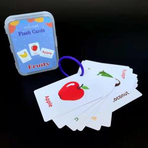 Children Ring Flash Cards English Reading Alphabet Letters ABC Number Animals Learning Educational Toys