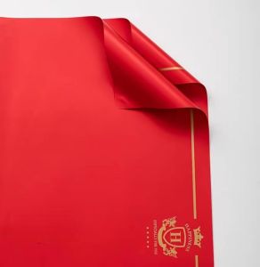 20 LEMBAR Kertas Buket Crown List Gold Bunga Cellophane Flower Wrapping Paper Solid 6117