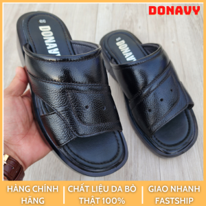 DÉP QUAI NGANG NAM DA BÒ THẬT 100% ĐẾ CAO 5CM HÔ TRỢ TĂNG CHIỀU CAO HÀNG CÔNG TY SIÊU NÉT SIÊU ÊM D.TOMY