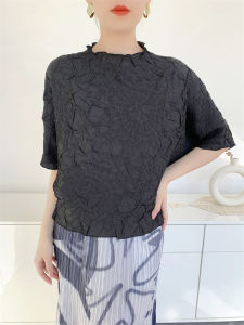 S-527 #   One Size (45-75kg) Embroidered Short Loose WomenS Top Summer T-Shirt Batwing Sleeve Comfortable Casual