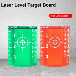 VICENDA 2Pcs Red/Green Level Target Board ic Double Scale Line Beam Distance Plate Level Accessory Plastic ic Target Plate For Line s