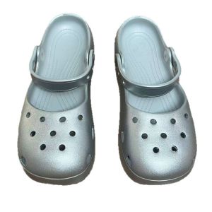 [Free Shipping] Stylish And Versatile Platform Ballet Flats WomenS Silver Beach Sandals Soft-Soled And Lightweight Shoes