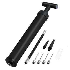Portable Air Pumps Inflator Bicycles Pumps with Needle Hoses Nozzle Hand Pumps for Basketball Football Volleyball