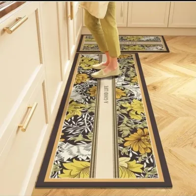 Keset Kaki Dapur Anti Slip 2 in 1 Set Panjang Halus Keset Alas Kaki Kamar Mandi Dapur Rumah Serap Air Anti Slip Set 2 in 1 High Quality