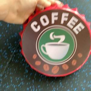 ฝา สังกะสีผนังวินเทจ 20 เซ็น ครึ่งดื่มกาแฟ