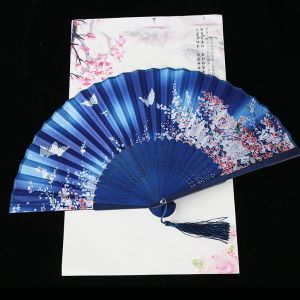 81RCW 1 pcs Quality Vintage Style Bamboo Wooden Handmade Summer Gift Fan Crafts Folding Fan Home Decoration Dance Hand Fan