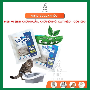 Vime-Yucca Cat Litter Deodorizer - Natural Deodorant Formula for Cats Odor Control 100g