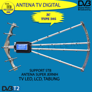 ANTENA TV DIGITAL MURAH ZC 205 ANTENA TV DIGITAL SUPER JERNIH TAHAN SEGALA CUACA ANTENA DIGITAL STB