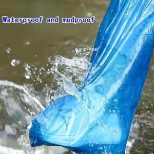 10pcs Waterproof and Anti-Slip Disposable Rain Shoe Cover Transparent Plastic Foot Cover for Outdoor