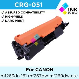 INKSCRIBED CRG-051 Compatible Toner Cartridge & Drum Cartridge for LBP161dn LBP162dw MF263dn MF266dn