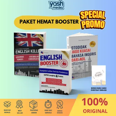 PAKET HEMAT BOOSTER [ ENGLISH BOOSTER+30 HARI MAHIR BAHASA INGGRIS+ ENGLISH KILLER] - YASH MEDIA