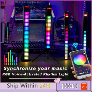 [Happy Shopping Time]✅Ready Stock✅Voice-Activated Pickup Rhythm Light RGB LED Strip Lamp Creative Music Sound Control Ambient Atmosphere Lamp For Bar Car Home Decoration Lampu Car Atmosphere Light 车载节奏灯