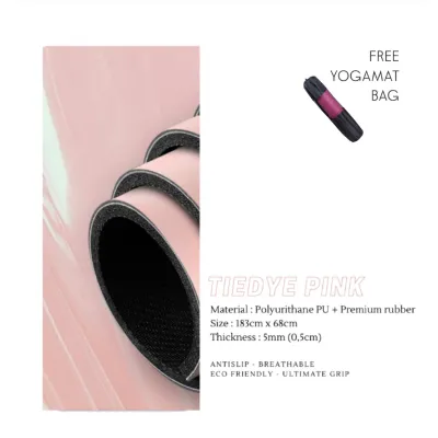 PREMIUM (FREE BAG) WORKASPORTWEAR.ID - PREMIUM PU RUBBER YOGA MAT - YOGAMAT ANTISLIP