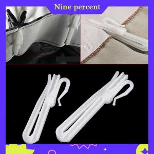 Nine percent 10Pcs Curtain Hanging Hooks Ring Window White Plastic Curtain Hook For Home Office Curtain Accessories 7cm 8.5cm