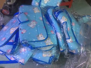 Áo vải cottong thay thế cho xe 2 nhún ăn bột 82 x 40 cm (xanh  đỏ  hồng) tặng kèm mùng chụp