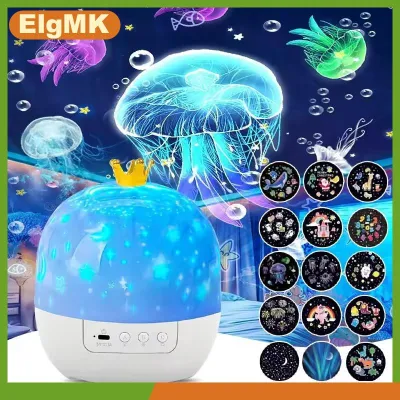 ElgMK Led chiếu ánh sáng ban đêm 15 ngôi sao đại dương phim Bầu Trời chiếu đèn yên tĩnh hoạt động cho trẻ em ngủ Viện trợ phòng ngủ