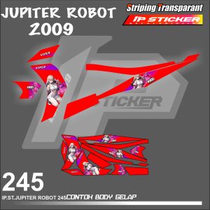 JUPITER ROBOT 2009 (COD) STIKER STRIPING MOTOR YAMAHA JUPITER ROBOT HOLOGRAM DAN TRANSPARAN
