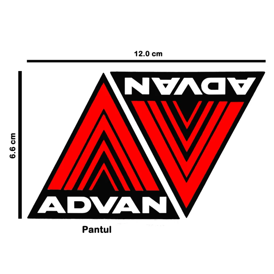 Advan Triangle Printed Sticker (two pack)