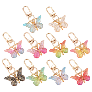 Portable Resin Butterfly Key Holder Practical Bag Pendant Cartoon Keychain Bags Charm Decoration For Stylish Individuals